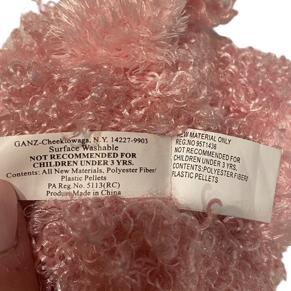 Ganz Webkinz Adopt A Pet HM107 Pink Poodle Stuffed Plush Toy Puppy Dog   NO CODE - Picture 10 of 14
